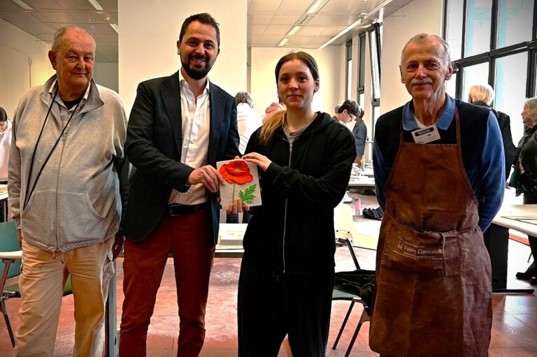 Stefano Vannini Maurizio Fabbri Emma Andrea Marchi Scalpellini Montovolo Fiore del Partigiano 25 aprile 2026